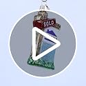 Old World Christmas Glass Blown Ornament Realty Sign (36203)