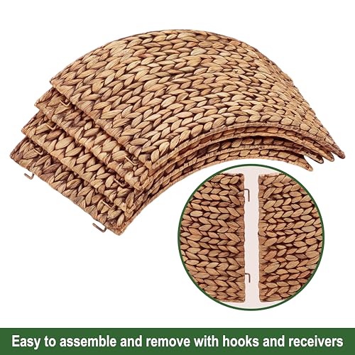 CENBOSS Rattan Christmas Tree Collar, Brown Wash, 36 inch | Easy to Assemble & Store