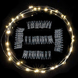 LECLSTAR Photo Clip String Lights 17Ft - 50 LED Fairy String Lights with 50 Clear Clips for Hanging Pictures, Photo String Lights with Clips - Perfect Dorm Bedroom Wall Decor Wedding Decorations