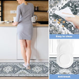 Washable Kitchen Runner Rugs Set of 3 with Non Slip Rubber Backing