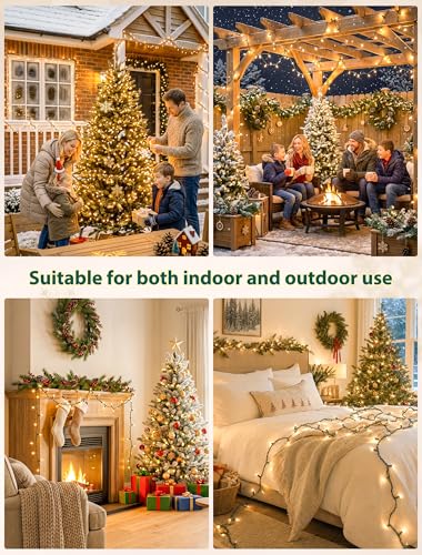 Hopolon Clear Christmas Lights, 35 Count 9.8 FT Warm White Christmas Tree Lights Plug in, Incandescent Mini String Light Green Wire for Indoor Outdoor Wedding Bedroom Classroom Party Porch Decoration