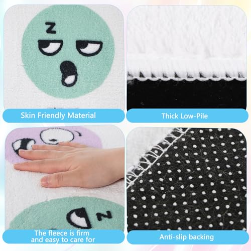 3.3x4ft Calming Corner Classroom Rug Educational Sensory Emotion Feelings Carpet Reading Corner Items Rug Soft Fluffy Mental Health Rugs Washable Non Slip Carpet Floor Mat for Playroom School Nursery