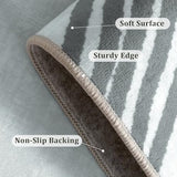 Grey Rug for Living Room, 5×7 Modern Abstract Area Rug, Geometric Contemporary Wave Striped Rugs for Playroom Nursery, Washable Nonslip Large Rug for Bedroom Dining Room