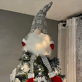 Gnome Christmas Tree Topper,Gnome Christmas Ornaments Santa Gnomes Plush Party Decoration Ornament Supplies