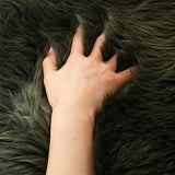 LLB Genuine Sheepskin Area Rug Wool Rug Fur Carpet Fluffy Shaggy Fur Rug for Living Room Kids Bedroom Real Sheepskin Throw Lambskin Rugs Sofa Mat Chair Seat Covers (Dark Green, 2 x 3 ft Sheepskin)