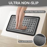 Kitchen Mats for Floor, Non Slip Kitchen Rugs, 17x30 Grey