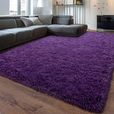 Soft Shag Rugs for Bedroom, 4x6 Purple Fluffy Shaggy Rugs for Living Room Nursery, Luxury Modern Plush Carpet Girls Boys Kids Room Dorm Indoor Home Decor, Upgrade Non-Slip