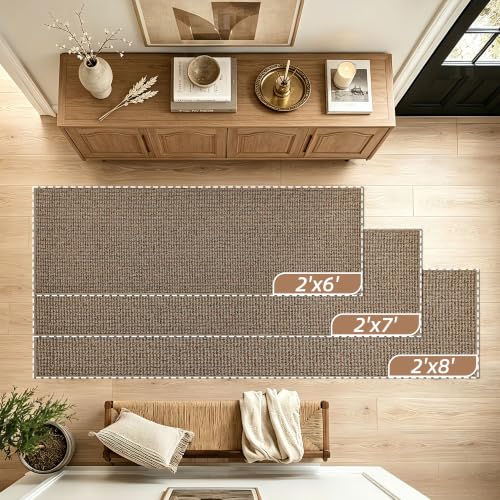 BEQHAUSE Hallway Runner Rugs 2x7, Hallway Rug Non-Slip Washable, Taupe
