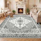 LIVELYGLOW 6x9 Washable Area Rug for Living Room, Large Carpet