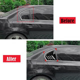 2X Rear Side Rear Side Vent Window Cover Fit for BMW 5 Series E60 2004-2010 Lover Shutter Exterior Modification Accessory(Glossy Black)