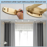 Double Curtain Rods, Wrap Around Curtain Rod for Windows, Internal Splicing 1'' Front and 5/8'' Back Adjustable Curtain Rod with Aluminum Finials and Brackets (Warm Gold, 28-86")