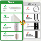 Grow Lights for Indoor Plants, 153 LED Full Spectrum Plant Grow Light Floor Standing, Height Adjustable 24-68 in,4/8/12/16H Timer,3 Lighting Modes,5 Brightness for Growing Large Tall Plants