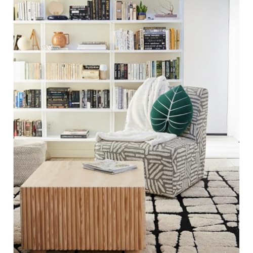 Green Philosophy Co. Philodendron Gloriosum Leaf Pillow - Forest Green
