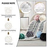 2 Pcs Knot Pillows, Black Knotted Ball Pillow Plush Throw Pillows for Bed Sofa Couch, 8.7" Decorative Round Pillow Cushions