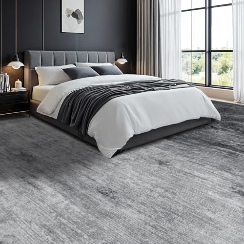 Washable Rug 5x7 Area Rugs for Living Room - Stain Resistant Non-Slip Backing Boho Rug for Bedroom,Durable & Ultra-Thin Vintage Large Area Rug(5x7,Gray)