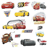 RoomMates Disney Pixar Red Cars 3 Peel and Stick Wall Decals, 15 Decal Set, Vinyl, Removable Repositionable, No Sticky Residue, For Smooth Surfaces