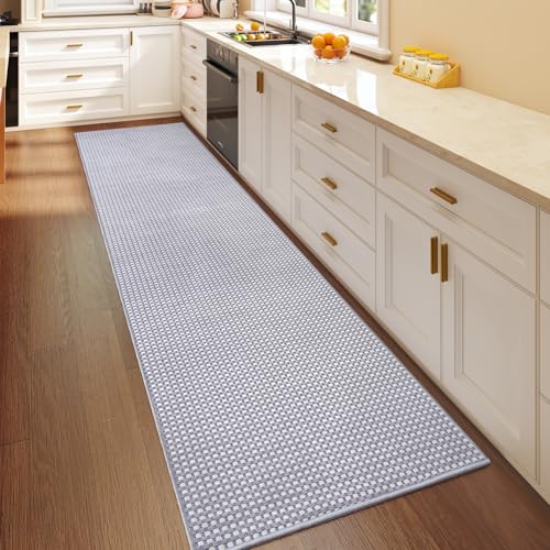 Hallway Runner Rug Extra Long Kitchen Runner Washable Gray 2x8 ft