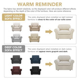 H.VERSAILTEX 2-Pieces Armchair Cover Chair Slipcovers with Arms Furniture Protector Cover Fit Width Up to 47 Inch, Jacquard Spandex Polyester Couch Covers Armchair Slipcover - Ivory, Chair