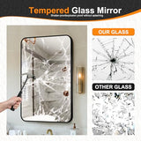 Delma Bathroom Vanity Mirror, Black Framed Bathroom Mirror for Over Sink, High-Definition Bathroom Mirror, Versatile Bathroom Vanity Mirror, Hangs Horizontally or Vertically(30x20, Black)