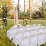 Stretch Folding Chair Covers 10PCS White Spandex Chair Covers Protector for Wedding Party Dining Banquet, Washable Universal Fitted Chair Slipcovers for Celebration Birthday (White, 10pcs)