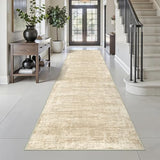 Hallway Runner Rugs, Abstract Washable Kitchen Rug 2x10 Brown