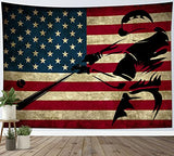 LB Sports Tapestry for Boys Room Baseball Wall Tapestry American Flag Wall Hanging Poster for Living Room Bedroom Dorm and Birthday Party Wall Decor,60x40 Inch