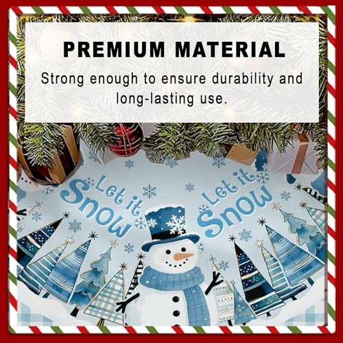 Snowman Christmas Tree Skirt 36 Inch - Snowman Tree Skirts Christmas Trees Decorations Indoor Winter Xmas Decorations for Home Party Holiday Decor