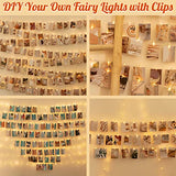 LUSHARBOR Photo Clips String Light, Fairy Lights with 51 Clear Clips, Battery Operated String Lights with Clips for Pictures, Room Decorations for Dorm Wall Bedroom
