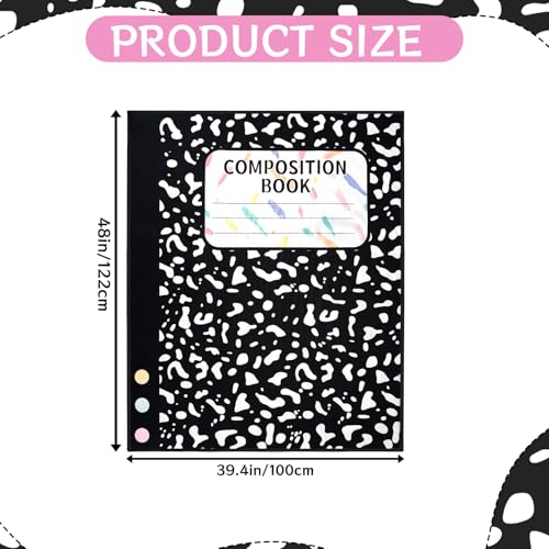 3.3 x 4 ft Large Classroom Rug Composition Notebook Educational Area Rug Back to School Soft Fluffy Pastel Play Carpet Washable Non-Slip Learning Floor Mat for Reading Calming Corner Nursery Playroom