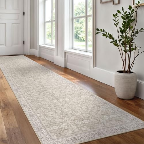 2.6x12 Washable Runner Rug, Non Slip Area Rug for Hallway Kitchen