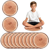 12Pcs Kids Carpet Circle Seats for Classroom Log Style 16Inch 3D Digital Print Stump Round Floor Cushion Non Slip Soft Educational Classroom Rug Forest Classroom Decor for School Home Couch