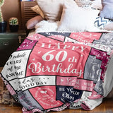 60th Birthday Gifts for Women, 60th Birthday Decorations for Woman, Best Gifts for 60th Birthday, Cool 60th Birthday Gifts, 1966 Birthday Gifts Blanket 50"x60", 60 Year Old Birthday Gift Ideas