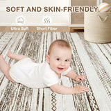 Tortania Area Rug Living Room Rugs - 5x7 Washable Large Soft Neutral Boho Moroccan Bohemian Farmhouse Rug Indoor Floor Carpet for Bedroom Under Dining Table Home Office Decor - Cream Brown