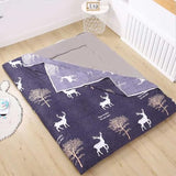 EFELIM Cotton Futon Mattress Cover King Queen Full Size, L Shape Zipper Japanese Floor Mattress Futon Cover RV Mattress Futon Slipcovers (Deer,Queen:150x200cm/59x78in)