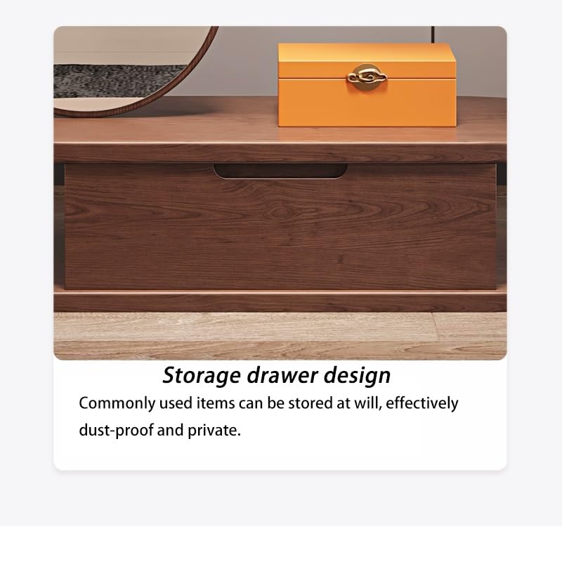Full Length Mirror, Solid Wood Hanger Floor Hanger Home Bedroom Cabinet Hanger Hanger Integrated Entrance Living Room Clothes Hanger with Mirror, Bedroom Furniture (Color : 80)