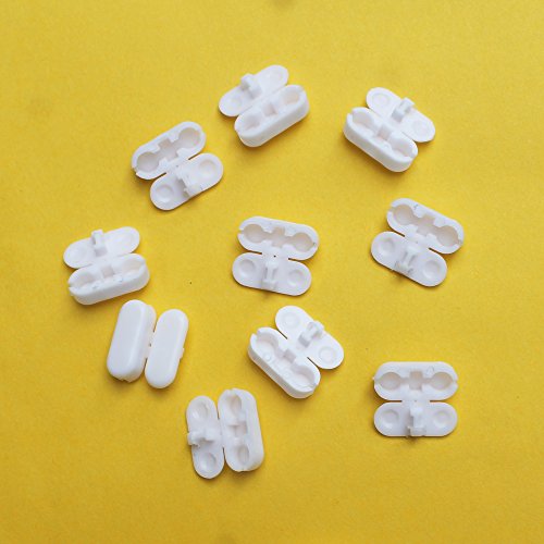 White Plastic Chain Connector for Beaded Chain for Roller Shades and Vertical Blinds (Pack of 10) (Chain not Included)