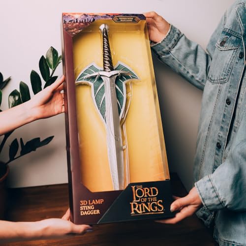 Grupo Erik Lord of the Rings Sword Lamp Collector Edition - Frodo's Sting Sword - Wall Mounted USB and Battery Powered - Blue LED Light - ABS Material - Official Product