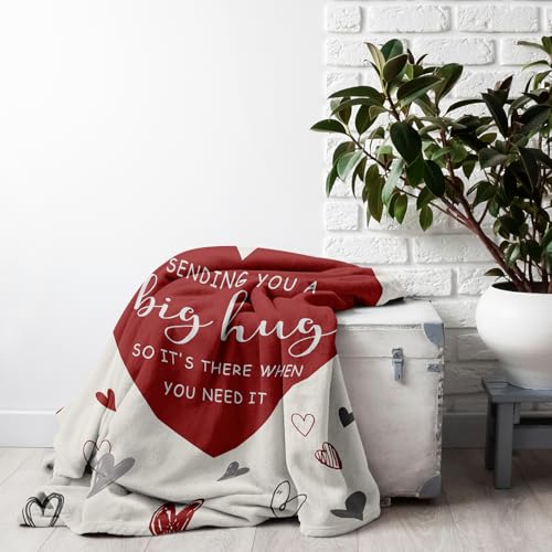 Get Well Gifts for Women, Hug Blanket 60"X50", Thinking of You/Relaxation Gift for Women, After Surgery/Feel Better Gifts, Inspirational/Memorial/Birthday Gift for Woman Mom Wife Girlfriend