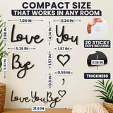 21.6" Love You Bye Sign Above Door Decor - Wall Sign Door Decorations, Good for Inside and Outside Use, Lightweight and Easy to Install Farmhouse Wall Art, Suitable for Hallway and Living Room