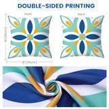 Outdoor Pillow Covers - 4 Pack Outdoor Pillow Covers 18x18 Waterproof PillowCovers for Patio Furniture Decorative Pillowcases