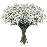 LYLYFAN Babys Breath Artificial Flowers,18 Pcs Gypsophila Faux Flowers for Wedding Party Home Garden Decoration White