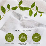 NICETOWN Linen Sheer Curtains 96 inches Long for Living Room, Bedroom Curtains 2 Panels Set Grommet Semi Sheer Privacy with Light Filtering Flax Open Linen Weave Drapes, W52 x L96, White