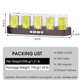Cadmos Nixie Tube Clock.Glow Tubes Analog Clock.Creative Retro Digital Variable Color.Exquisite Desktop Decoration- Gift Idea-No Assembly Required (Imitation Wood Grain)