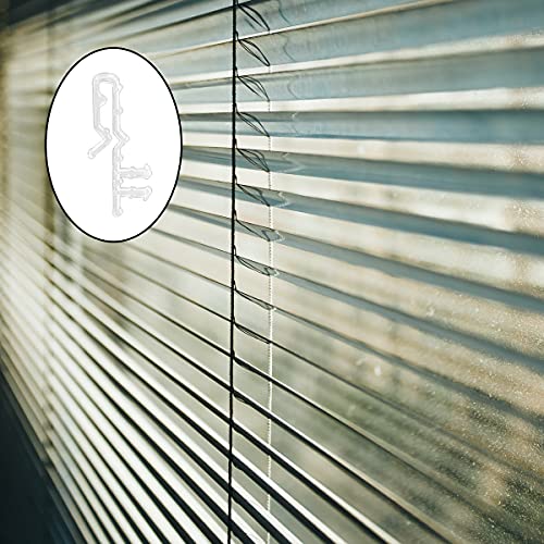 16 Pcs Hidden Blind Clips 2 inch Hidden Channel Valance Clips Clear Plastic Valance Retainer Clips for Home Window Blinds