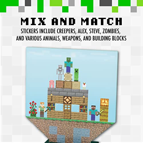 Minecraft Build a Level Light, Customizable Lamp with Over 140 Stickers, Minecraft Toys for Boys 6-12