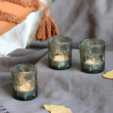Woho 24pcs Green Votive Candle Holder, Tealight Candle Holder for Christmas