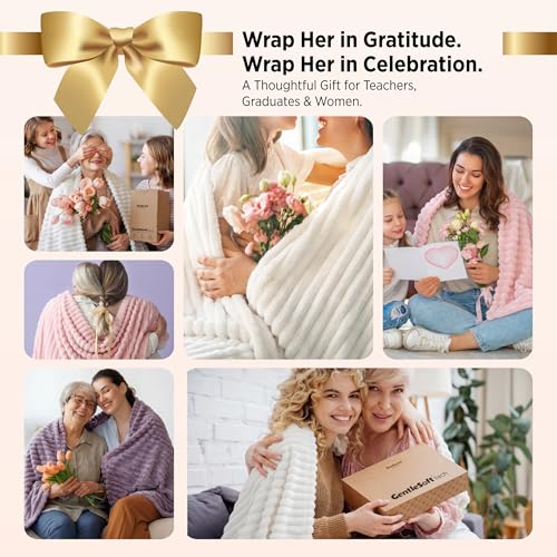 Bedsure GentleSoft Pink Throw Blanket for Couch - Birthday Gifts for Teenage Girls Sister Women Teacher Graduation Gifts, Cozy Cute Fleece Bed Throw Blanket, Coral Pink Room Home Decor, 50x60 Inches
