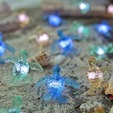 JASHIKA- Sea Turtle Decorative Lights- Ocean Themed String Lights -10ft 30 LEDs-USB Plug-in -Battery Pack - Remote Control -Baby Shower- Bathroom- Christmas -Beach-Party Decor