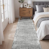2.5 x 8 Kitchen Runner Rug for Hallways, Grey Washable Runner Rugs