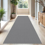 KOZYFLY 3x10 Runner Rug, Washable Non Slip Long Kitchen Hallway Rug, Grey